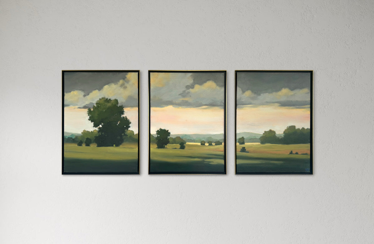 Bright & Early 1, 2 & 3 (Triptych) - Original Painting