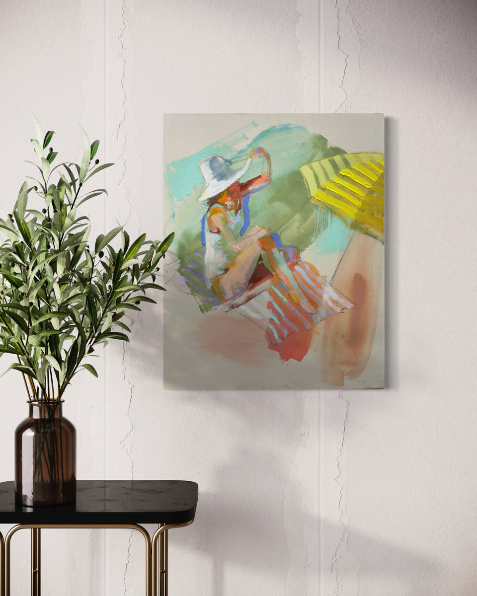 At the Beach - Original Painting *