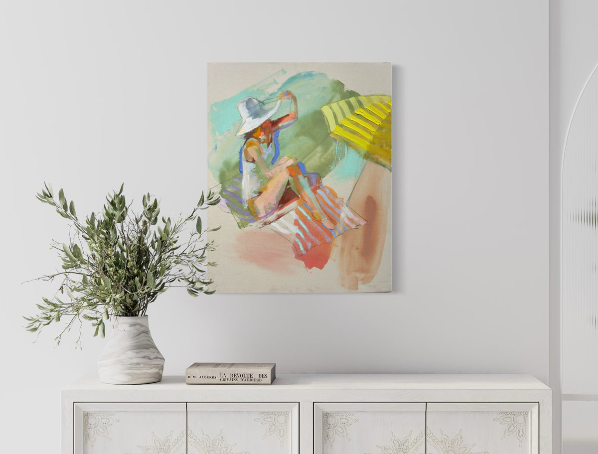 At the Beach - Original Painting *