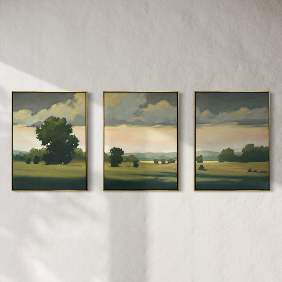 Bright & Early 1, 2 & 3 (Triptych) - Original Painting