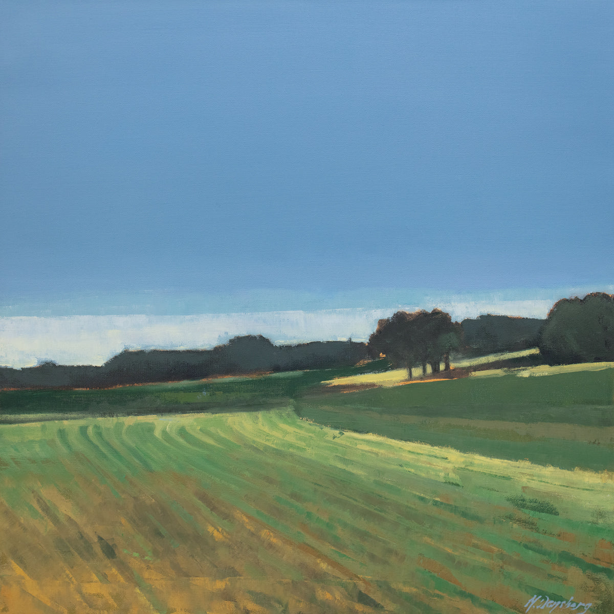 A landscape print by Molly Doe Wensberg.