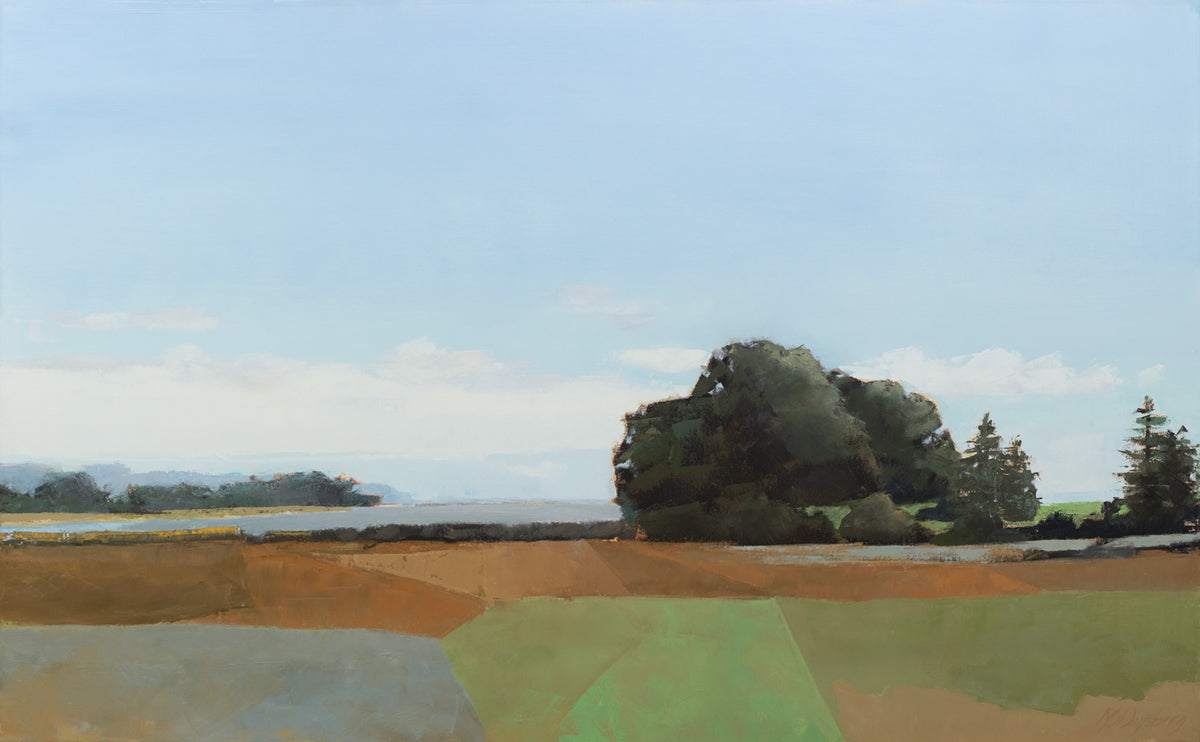 A landscape print by Molly Doe Wensberg.