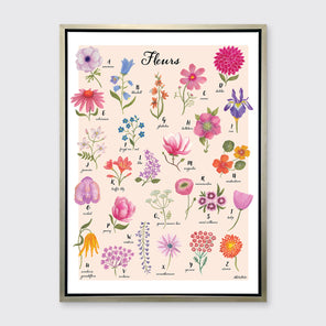 Floral Alphabet - Open Edition Canvas Print