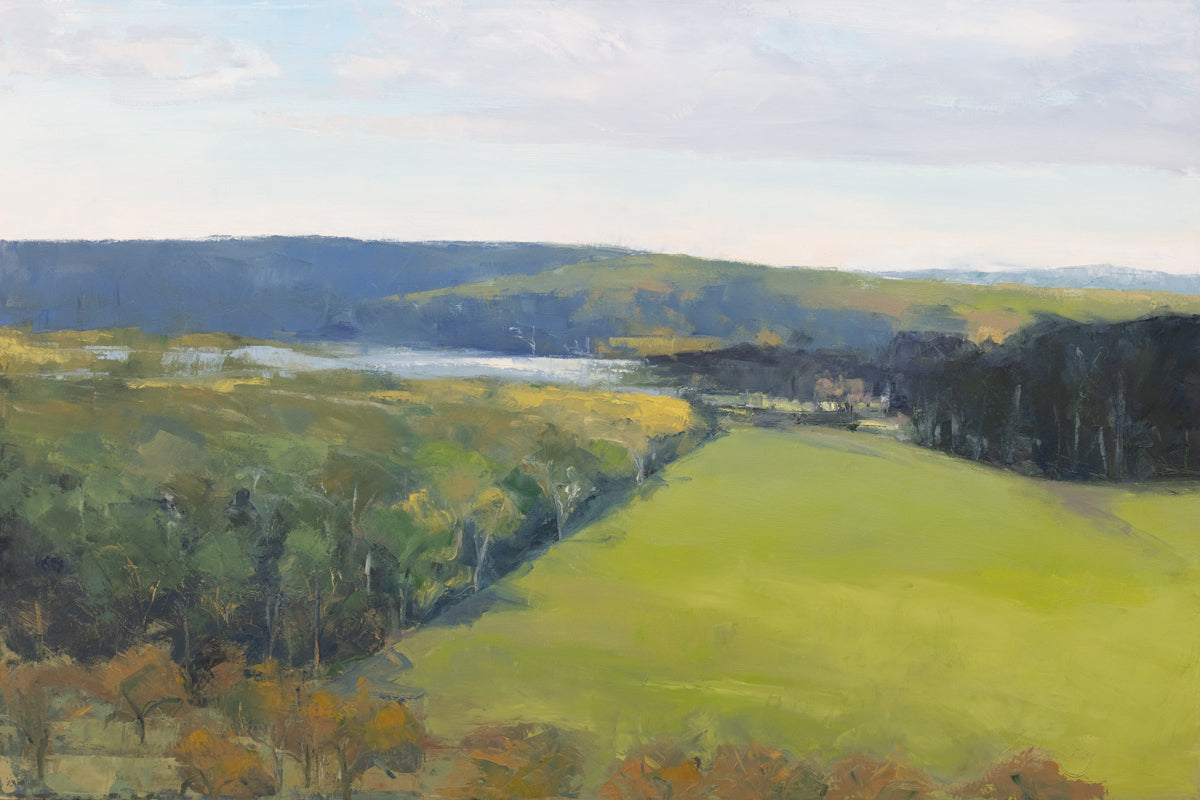 A landscape print by Molly Doe Wensberg.