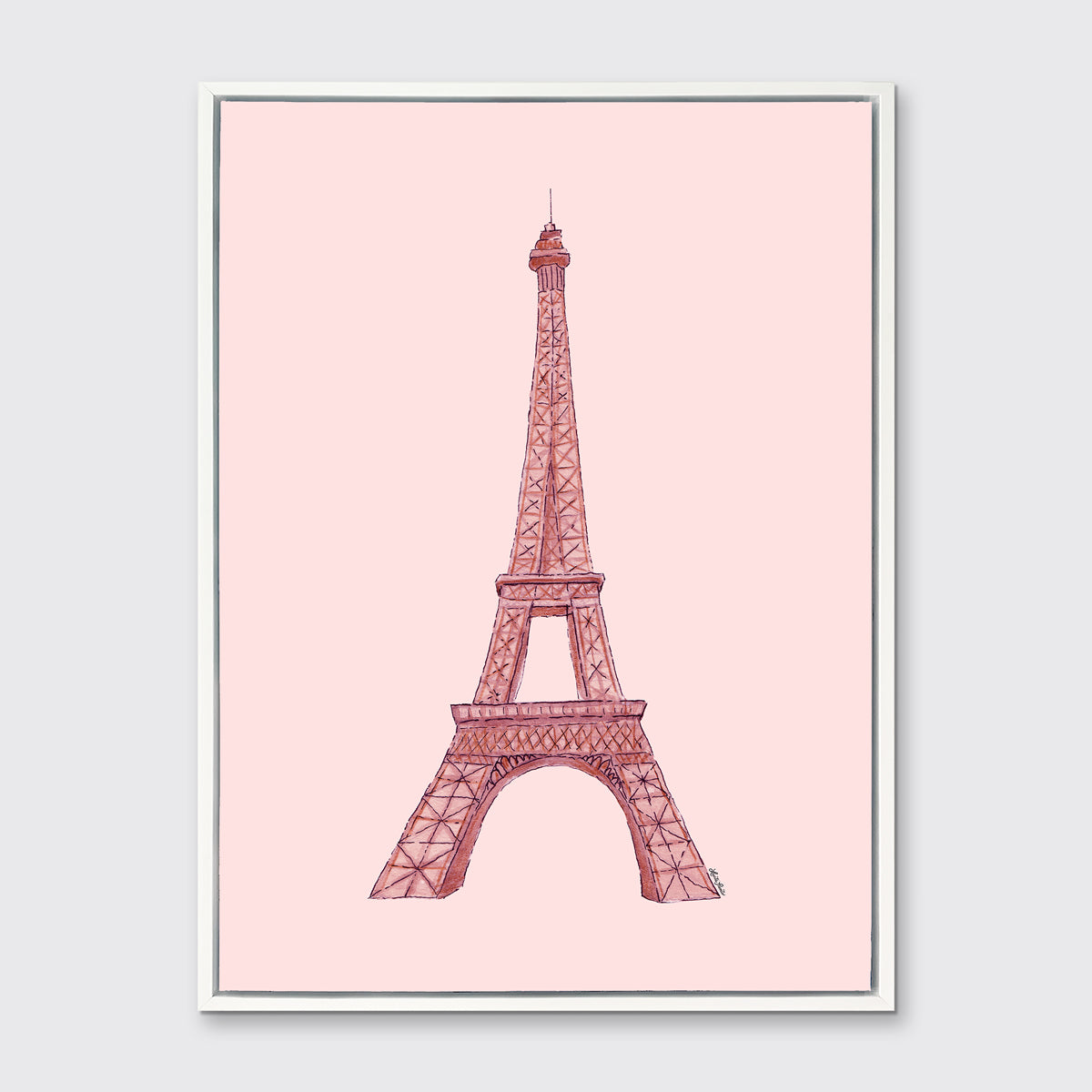 Pink Eiffel Tower - Open Edition Canvas Print