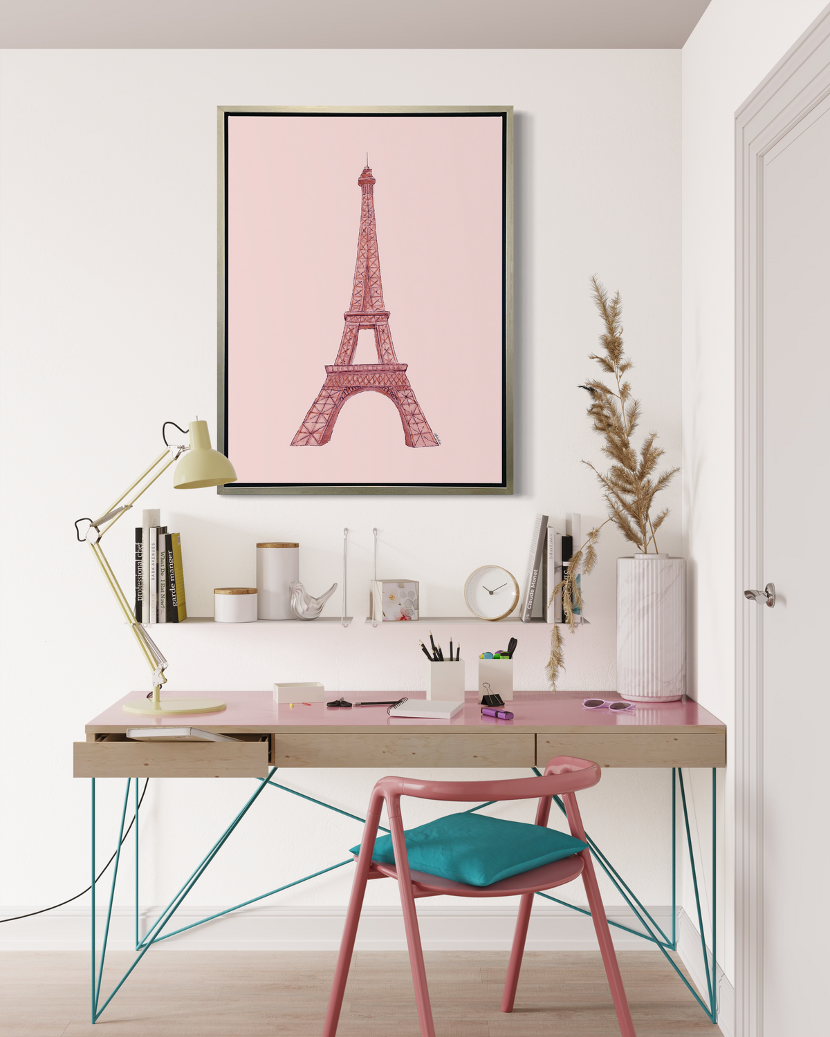 Pink Eiffel Tower - Open Edition Canvas Print