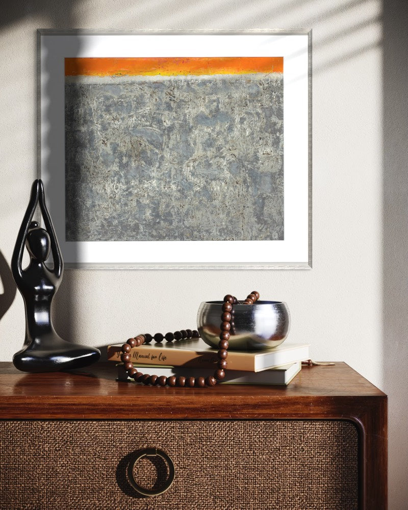 Sunset, Gray Sea - Original Modern Painting *