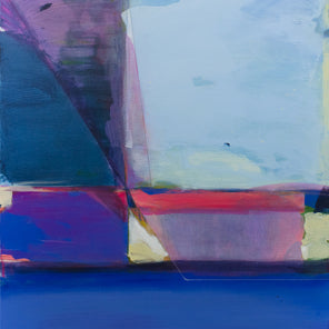A blue abstract painting by Kelly Rossetti. 