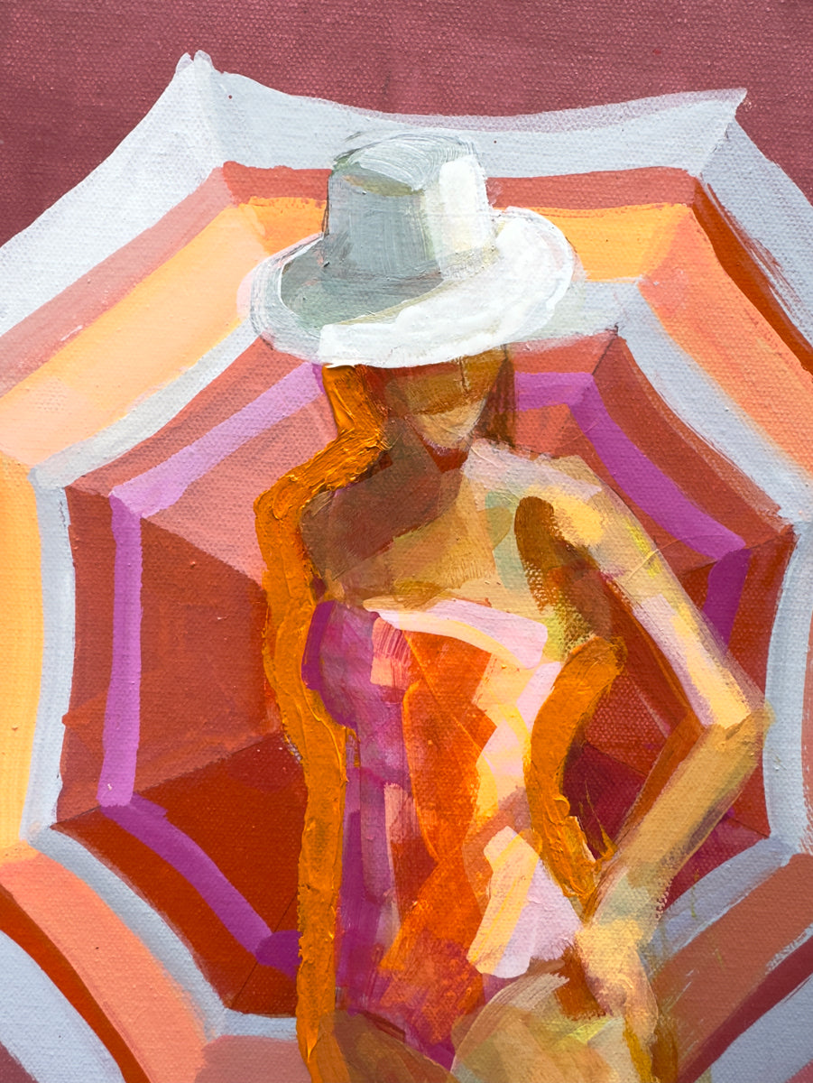 Umbrella Mini Swimmer Series XIX - Original Painting *