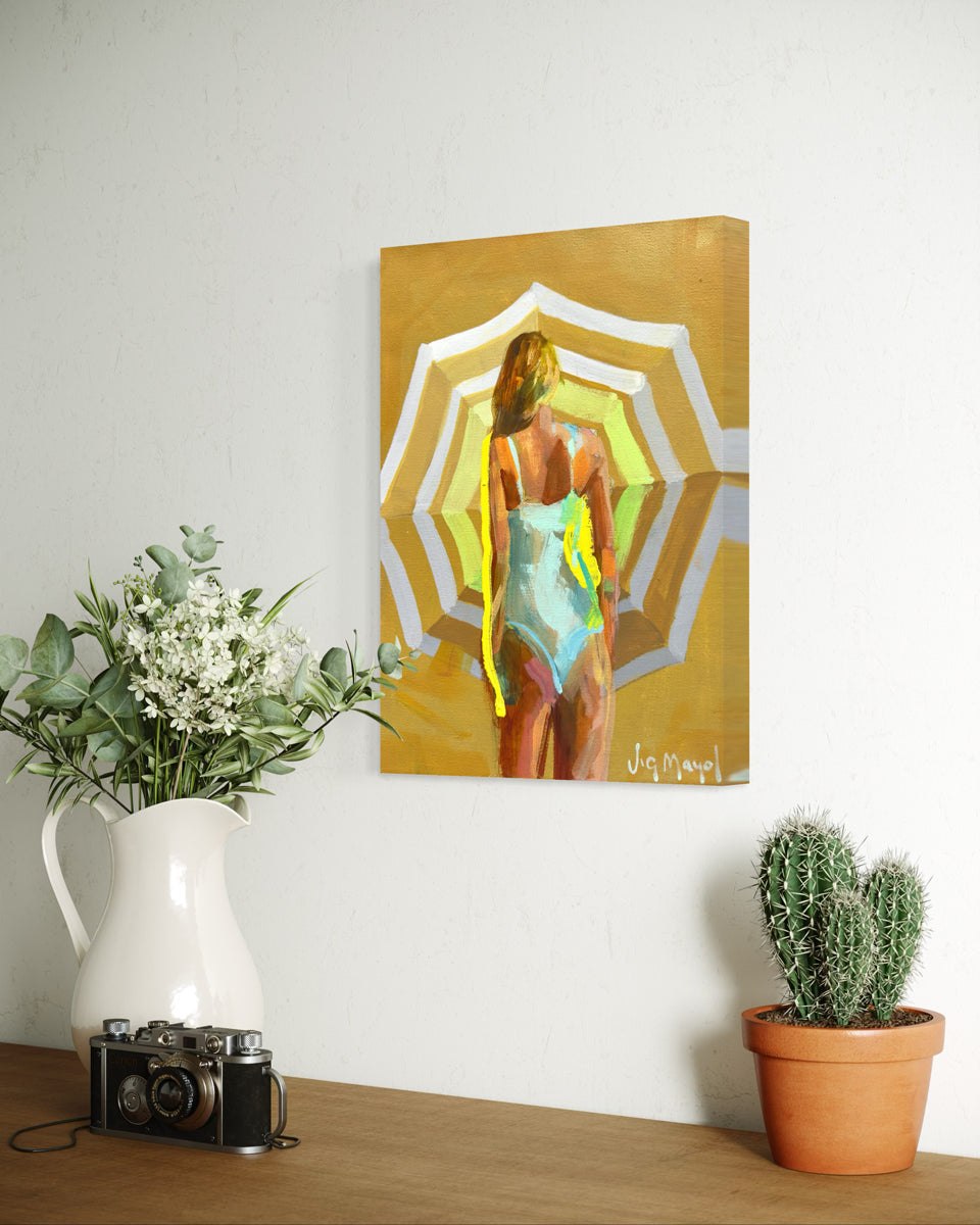 Umbrella Mini Swimmer Series XVIII - Original Painting *