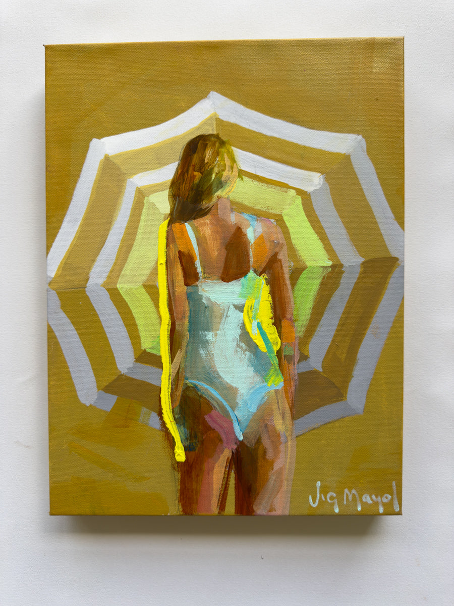 Umbrella Mini Swimmer Series XVIII - Original Painting *