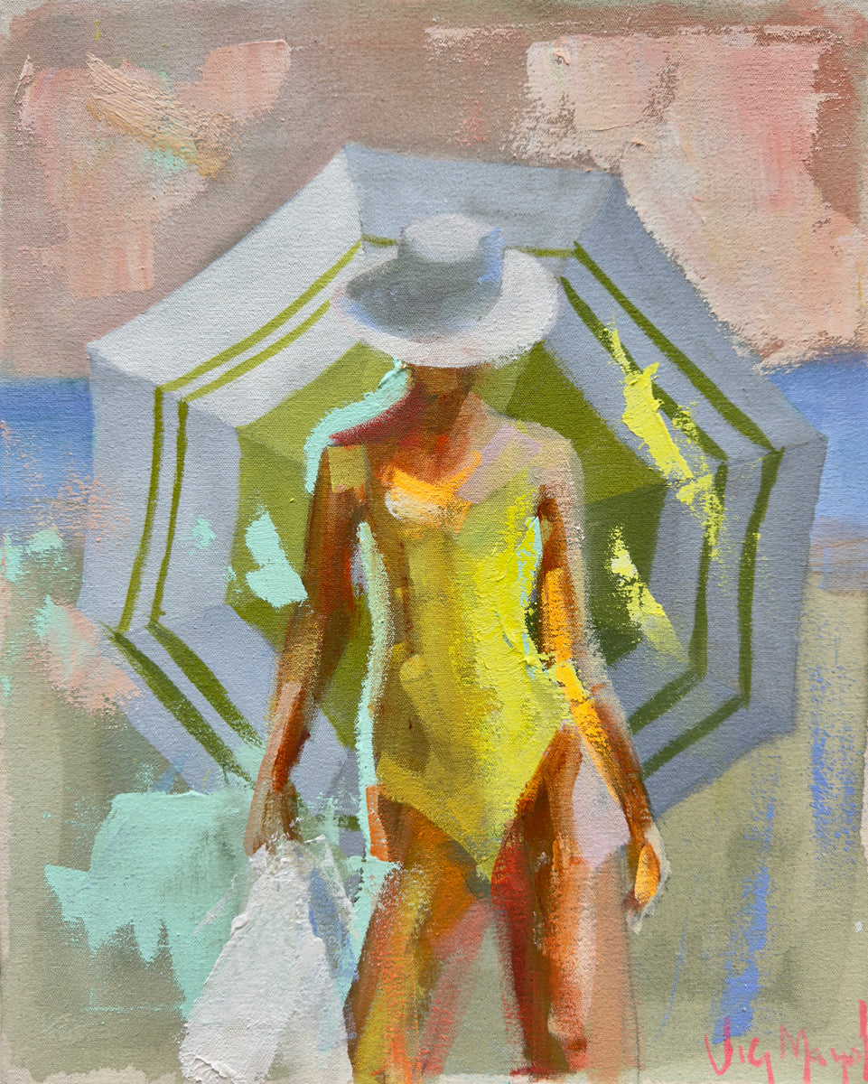 Umbrella Mini Swimmer Series XXI - Original Painting *
