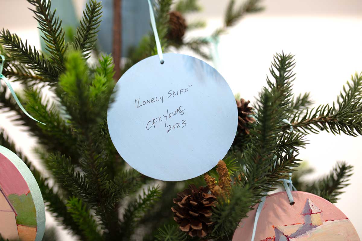 Lonely Skiff - Painted Ornament