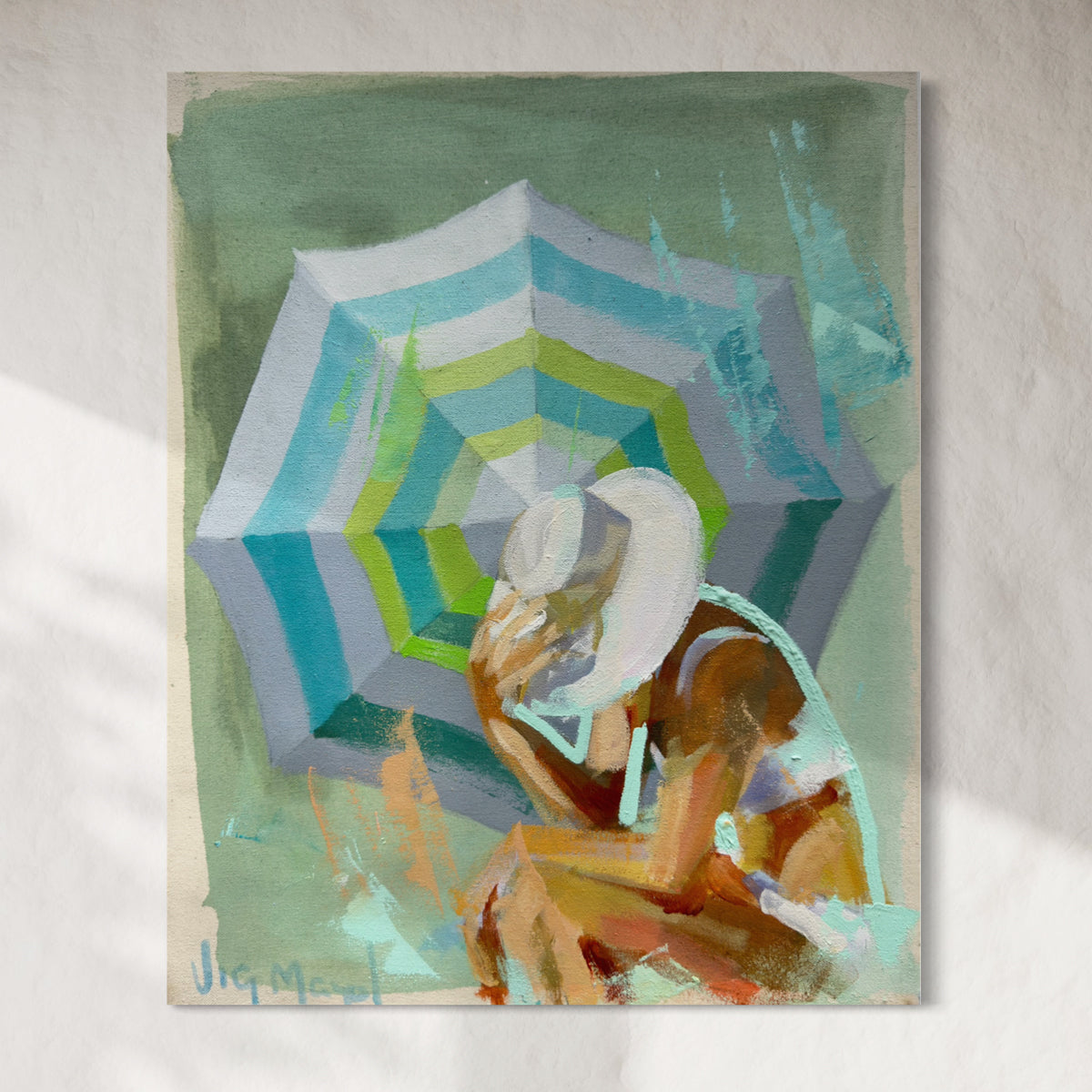 Umbrella Mini Swimmer Series XX - Original Painting *