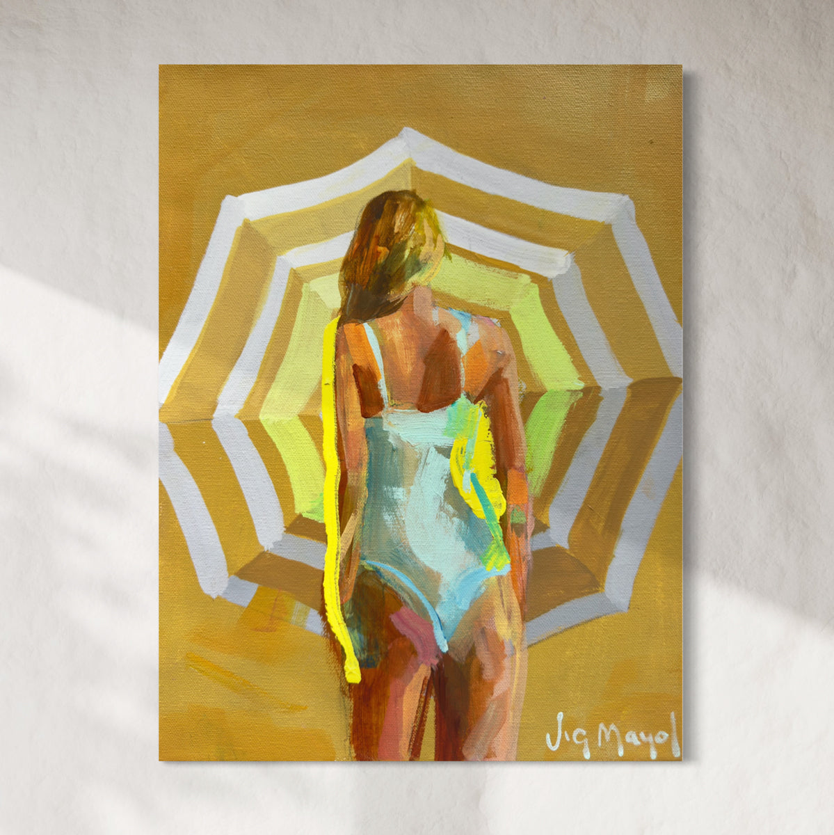 Umbrella Mini Swimmer Series XVIII - Original Painting *
