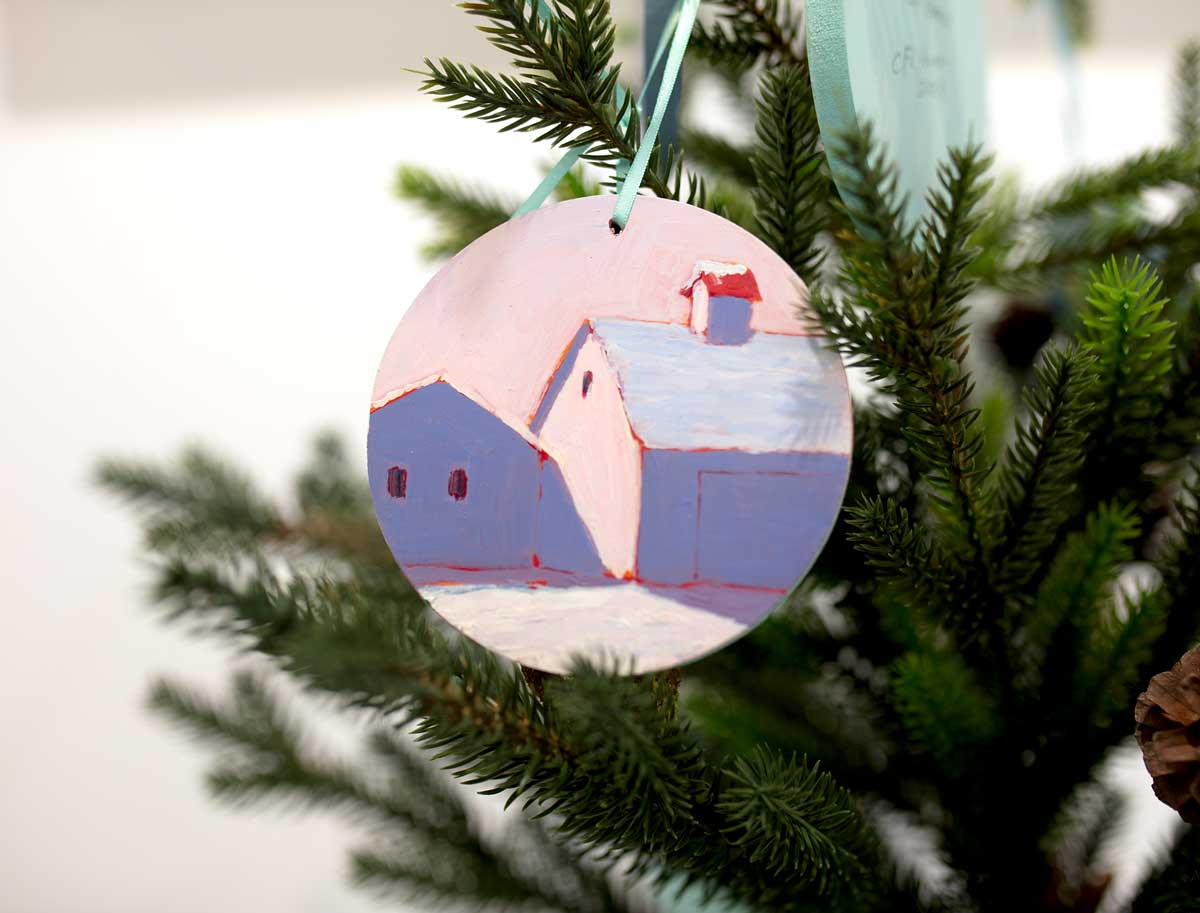 Winter Blue - Painted Ornament