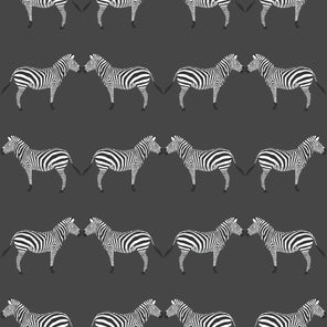Zebras Charcoal Wallpaper
