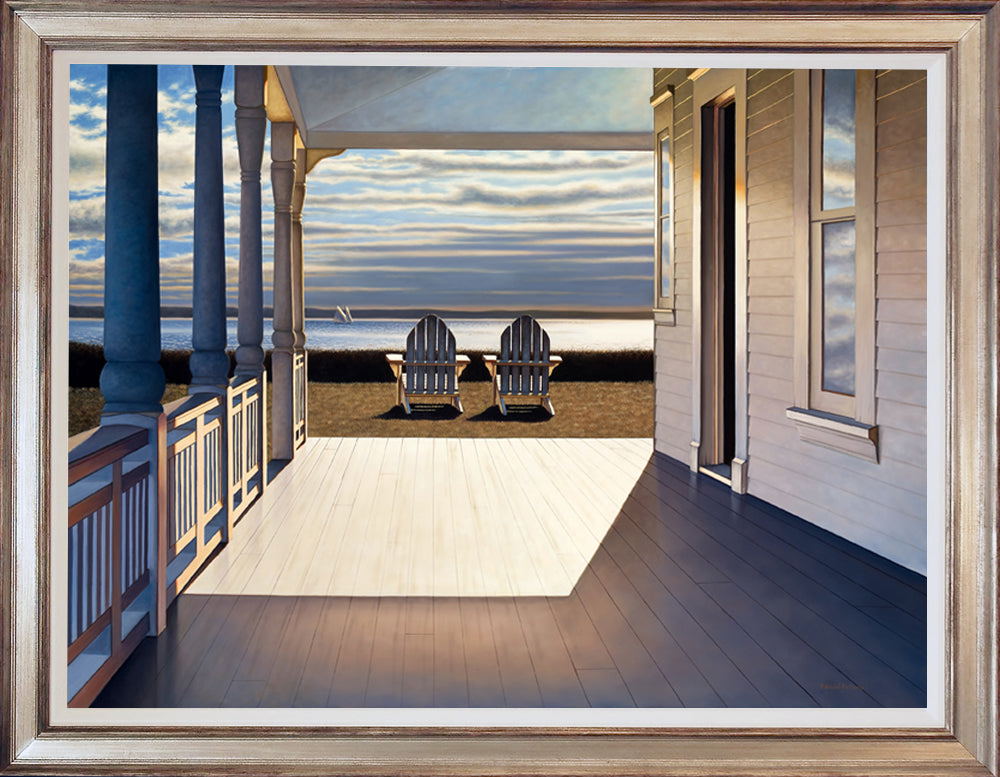 "Passing Time" in a silver frame.