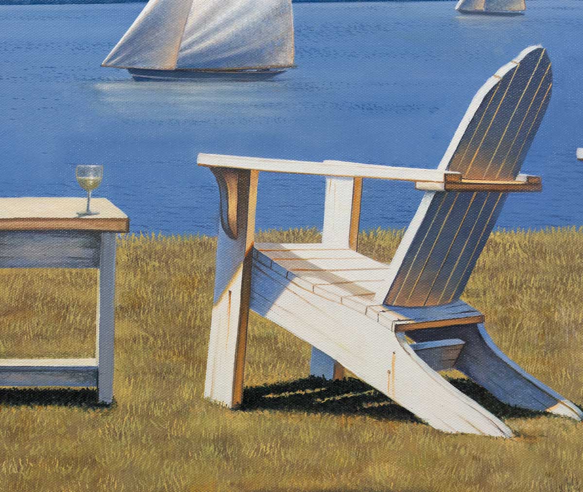 "Afternoon Seating" detail image of the lawn chair.