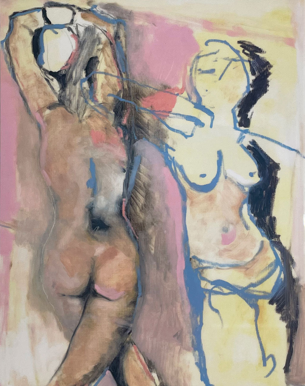 Abstract nude figurative artwork by Kelly Rossetti.