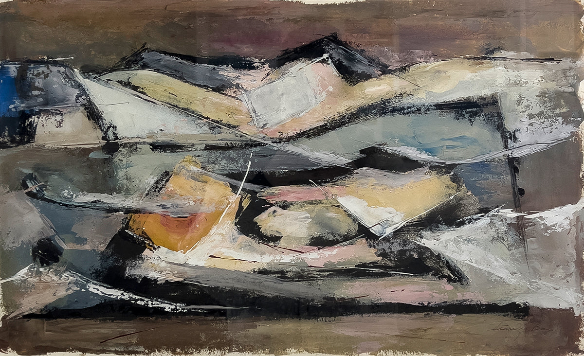 Marine I - Sunset - Original Modern Painting