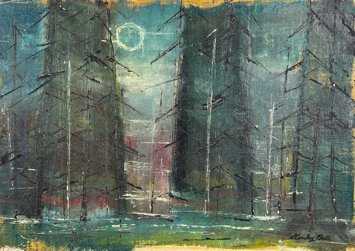 Moonlit Pines - Original Modern Painting