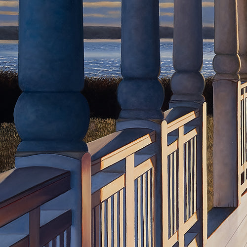 Detail image of the Deck railing in "Passing Time".