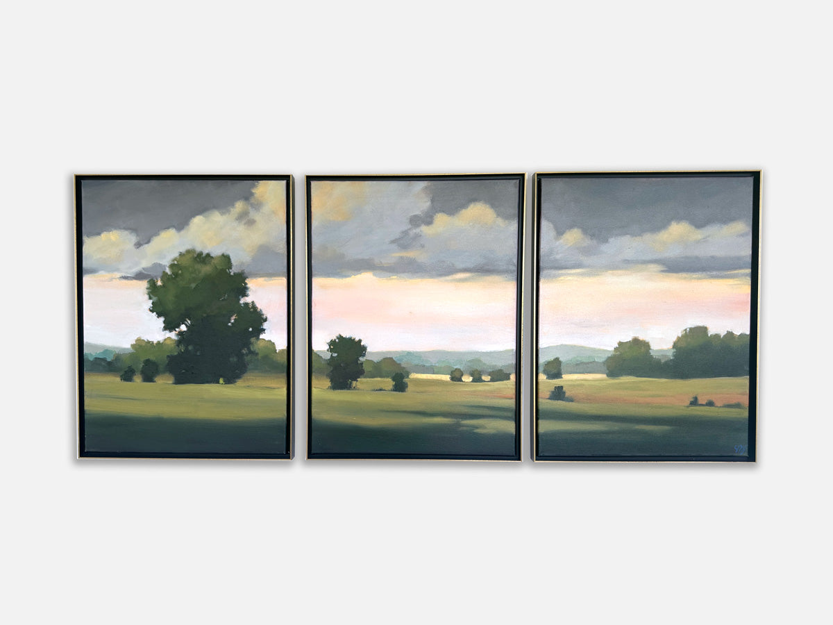 Bright & Early 1, 2 & 3 (Triptych) - Original Painting
