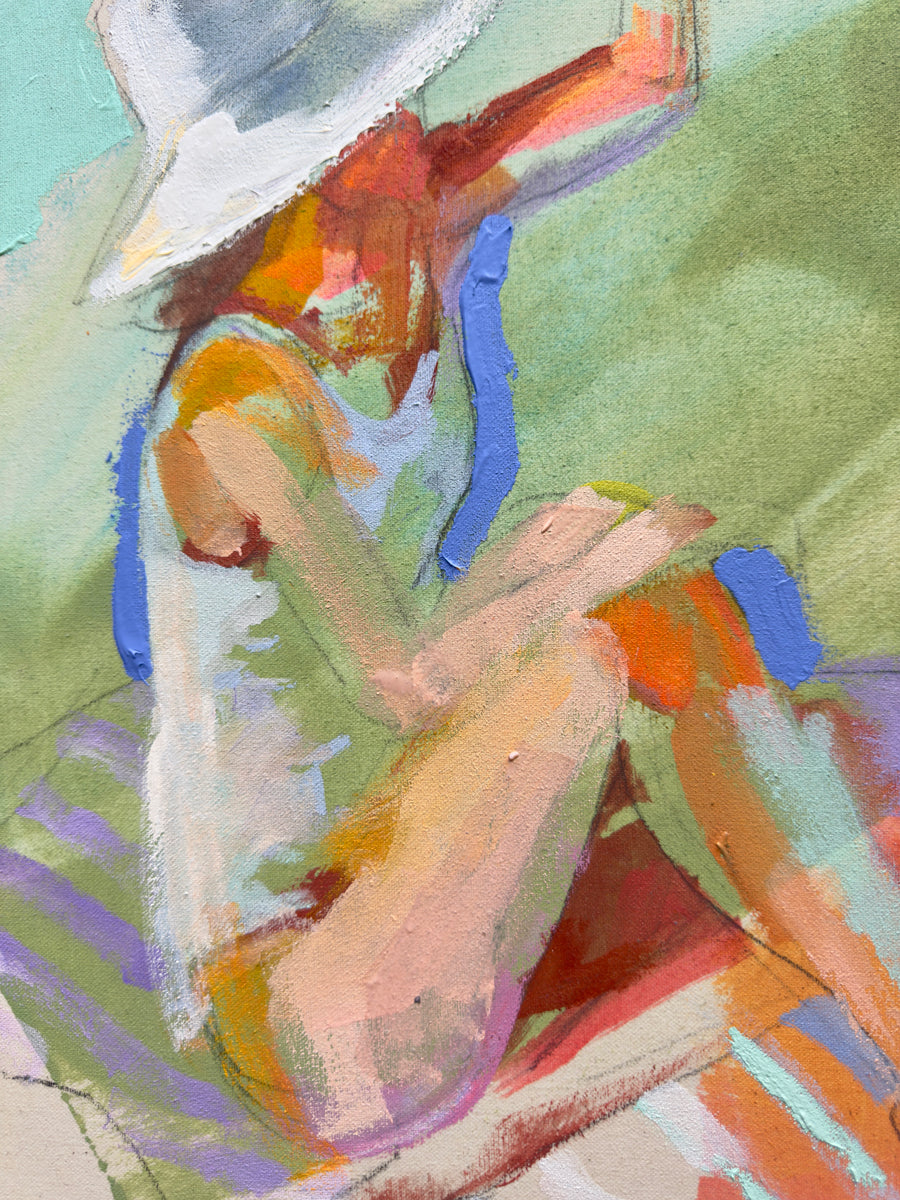 At the Beach - Original Painting *