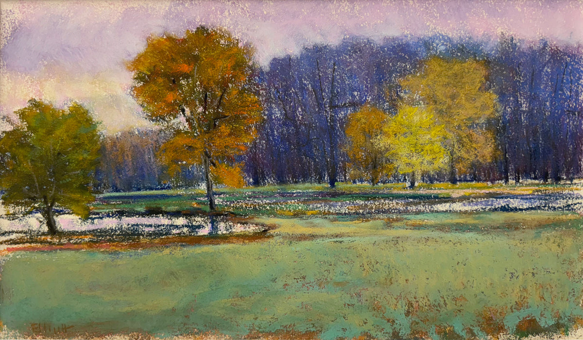 Autumn with the Blue Curtain - Original Painting *