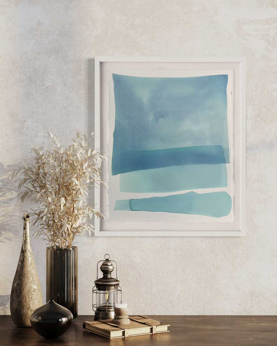 Blue Mood IV - Original Watercolor Painting *