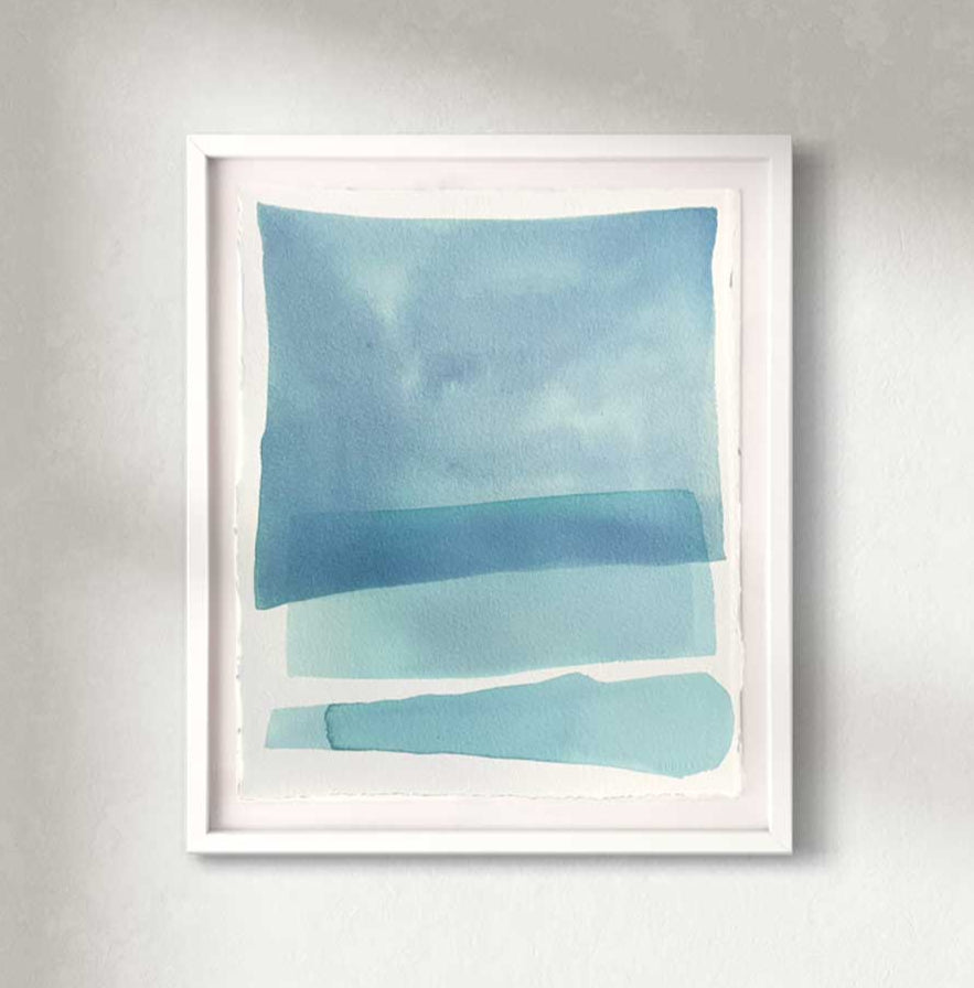 Blue Mood IV - Original Watercolor Painting *