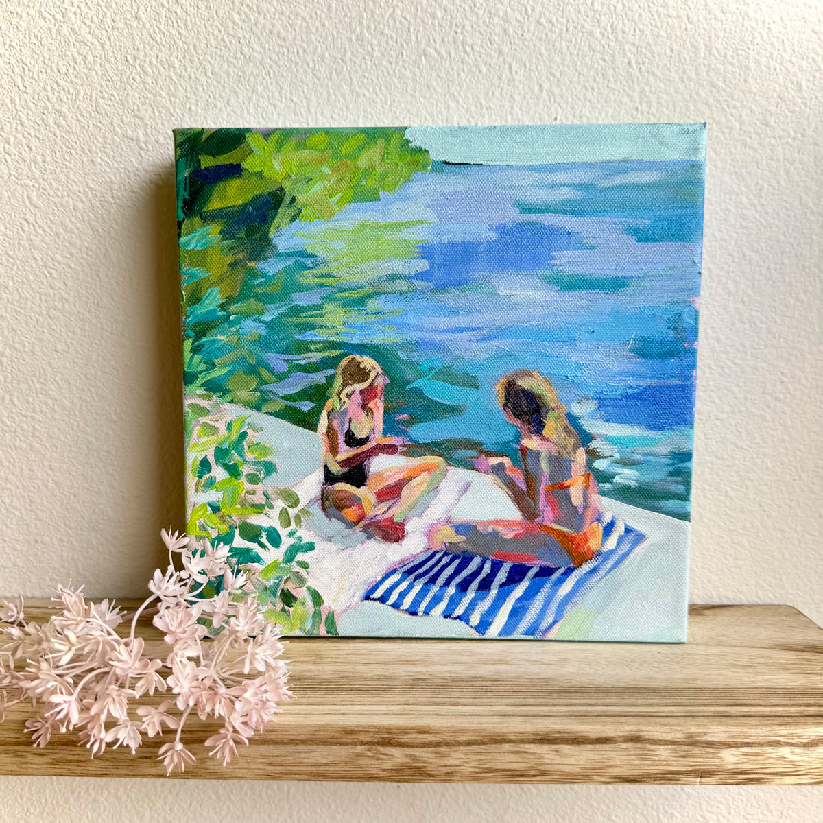 Chatting by the Water - Original Painting *