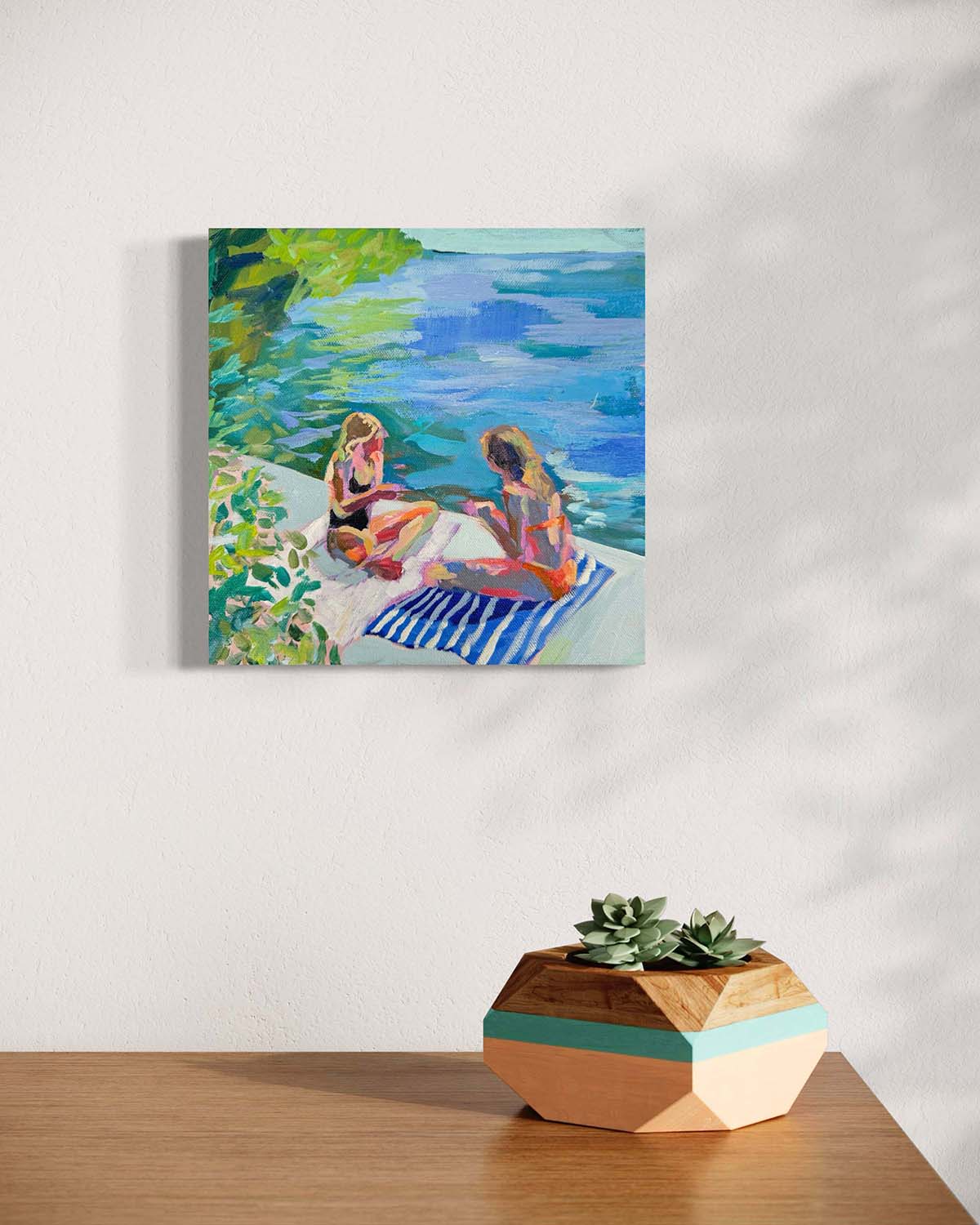 Chatting by the Water - Original Painting *