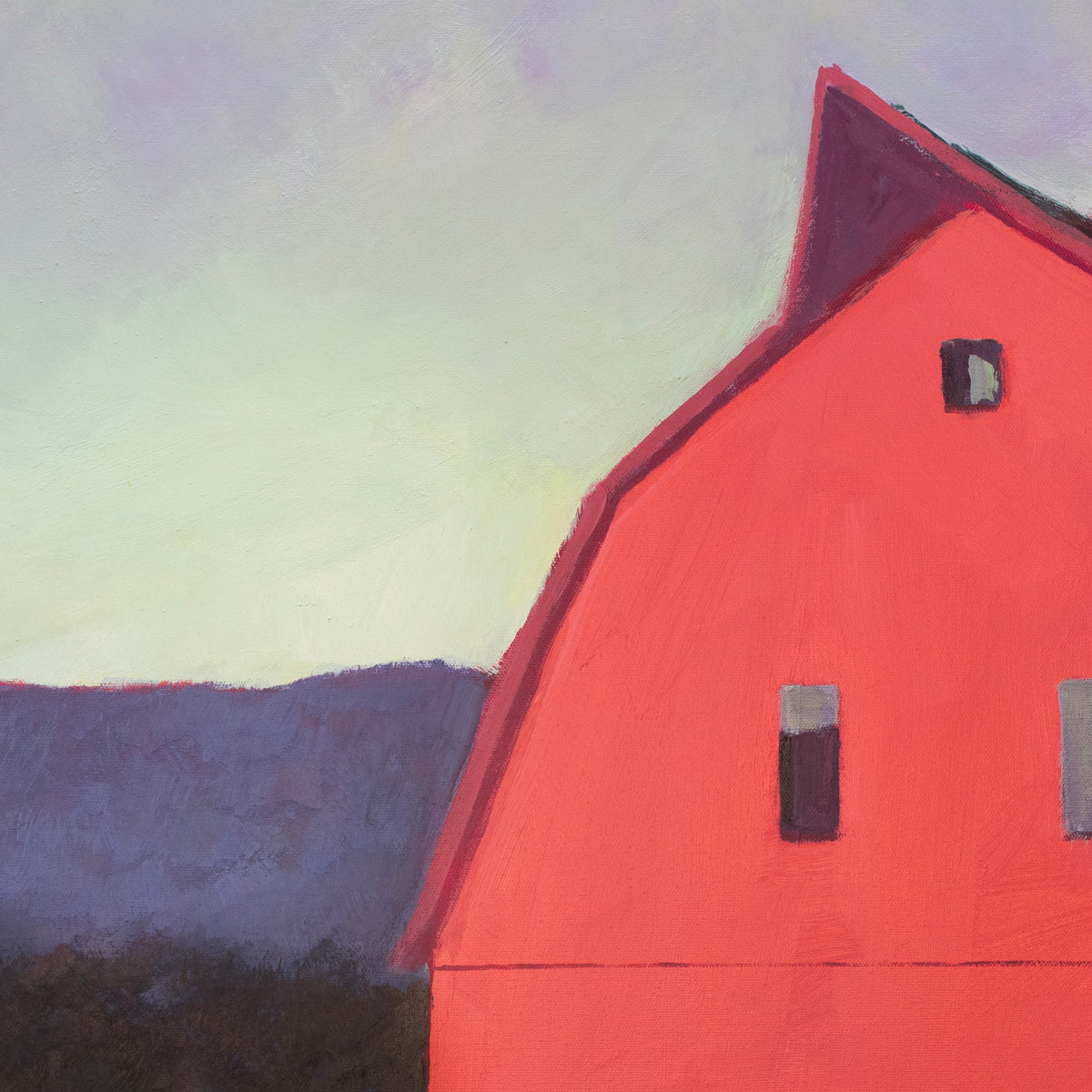 Cherry Red on Kent Road - Original Painting *