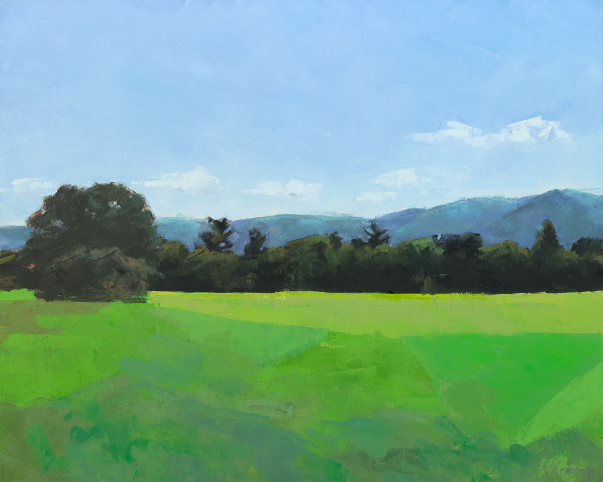 A landscape print by Molly Doe Wensberg.
