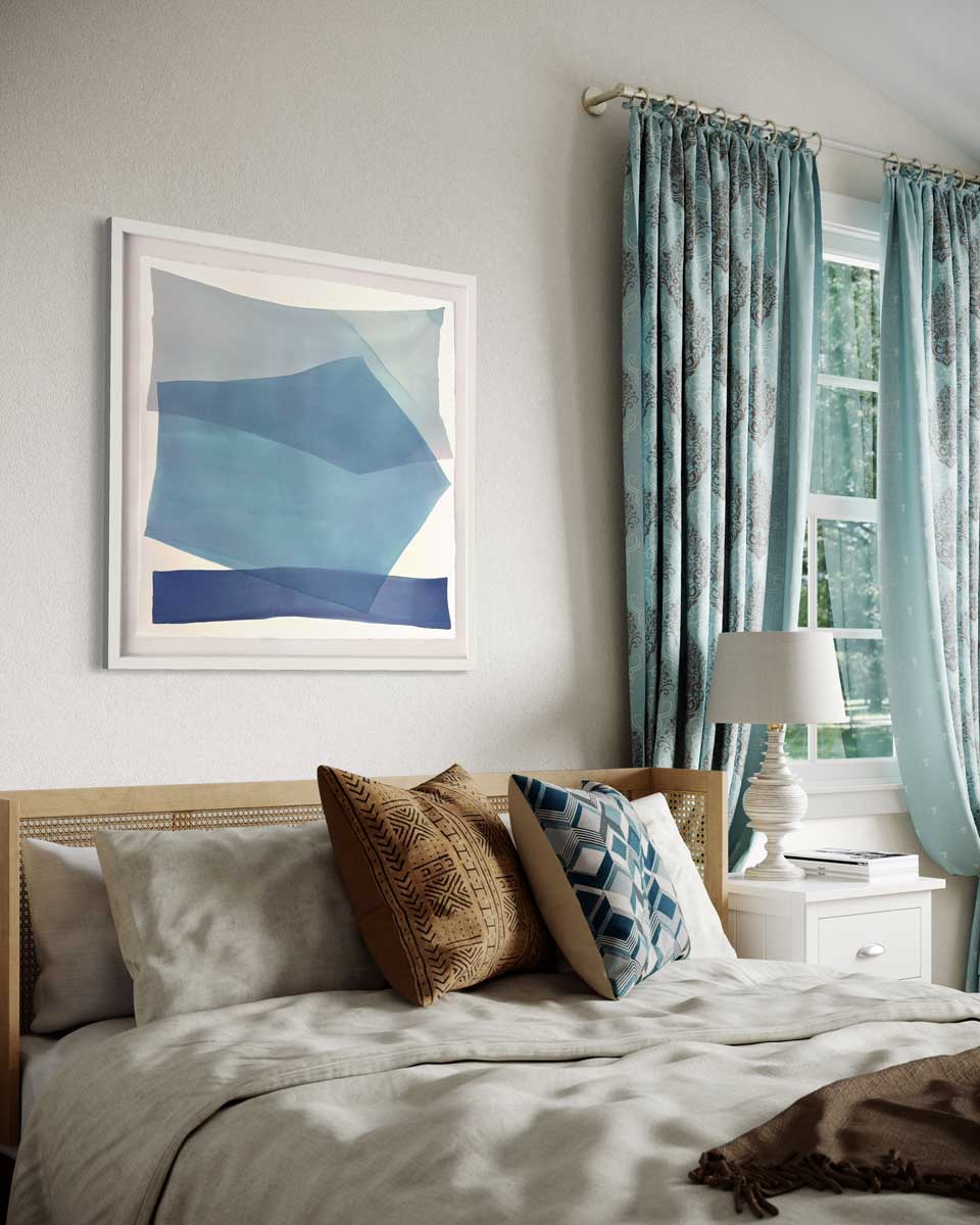 Cool Blues - Original Watercolor Painting