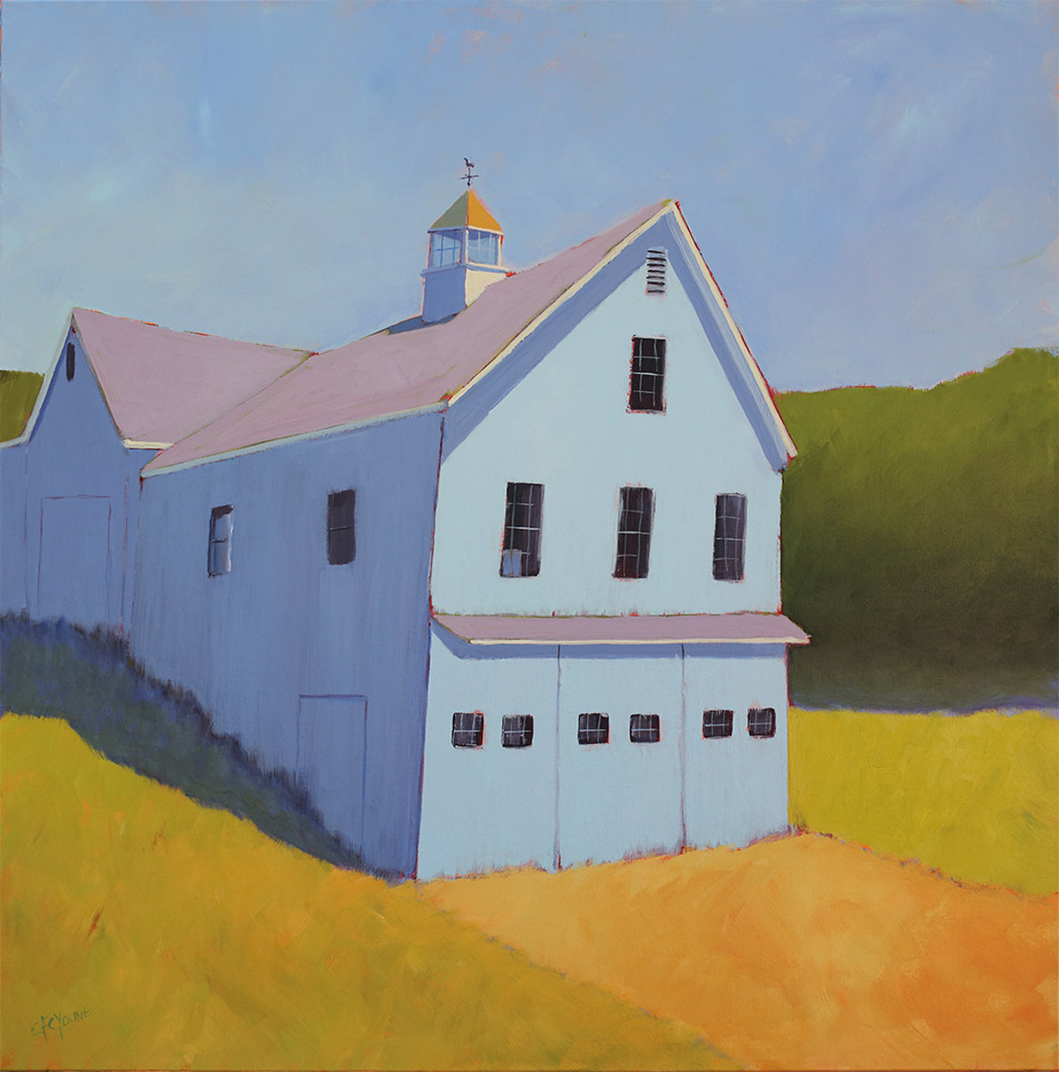 Cornflower Barn - Original Painting *