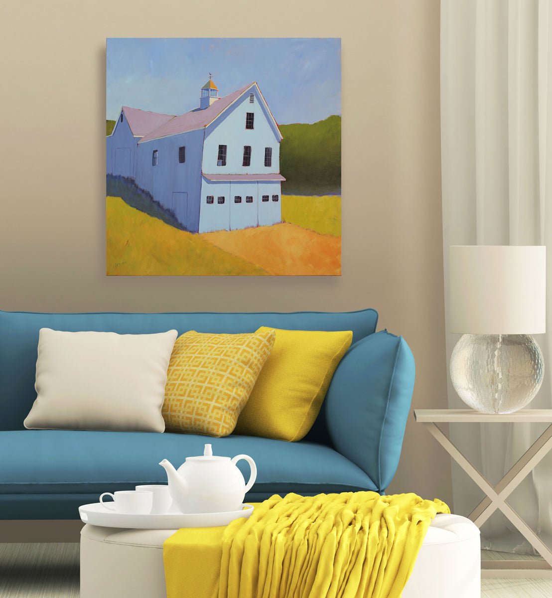 Cornflower Barn - Original Painting *