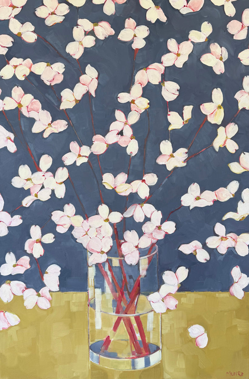 Dogwoods - Ocher and Aubergine  - Original Painting