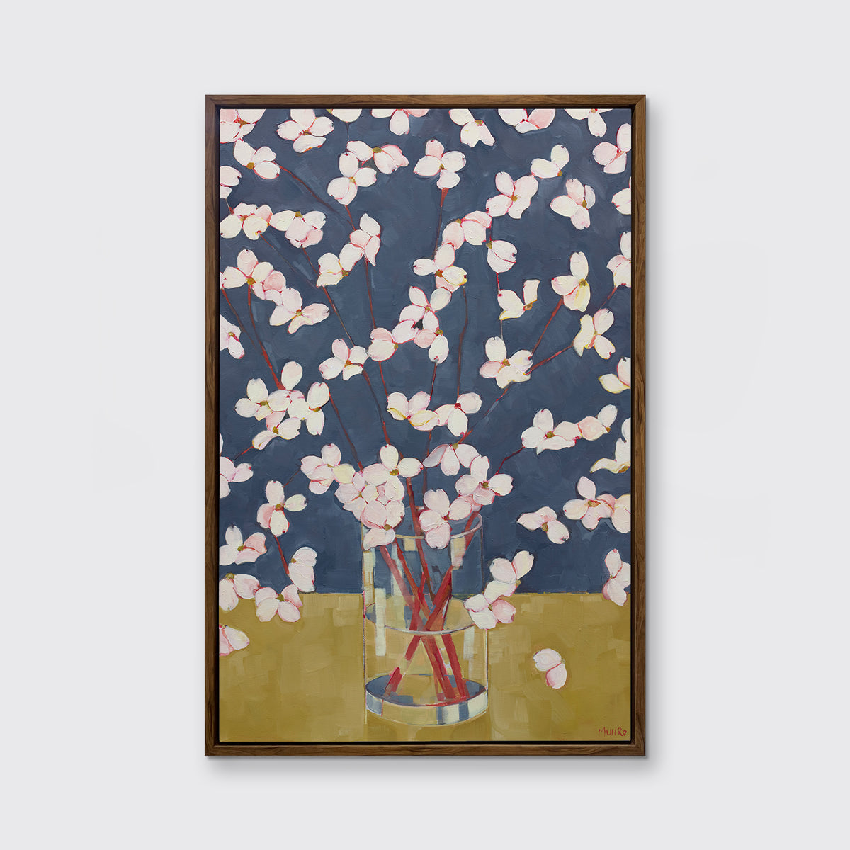 Dogwoods - Ochre and Aubergine - Open Edition Canvas Print