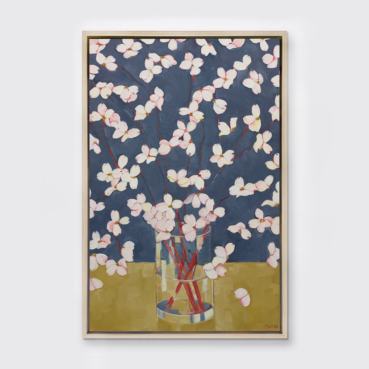 Dogwoods - Ochre and Aubergine - Open Edition Canvas Print