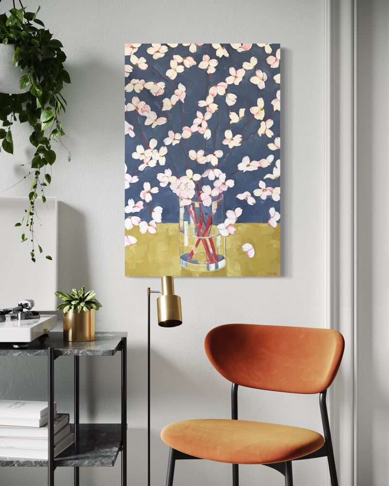 Dogwoods - Ocher and Aubergine  - Original Painting