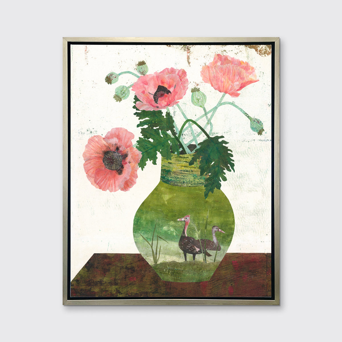 Ducks with Poppies - Open Edition Canvas Print