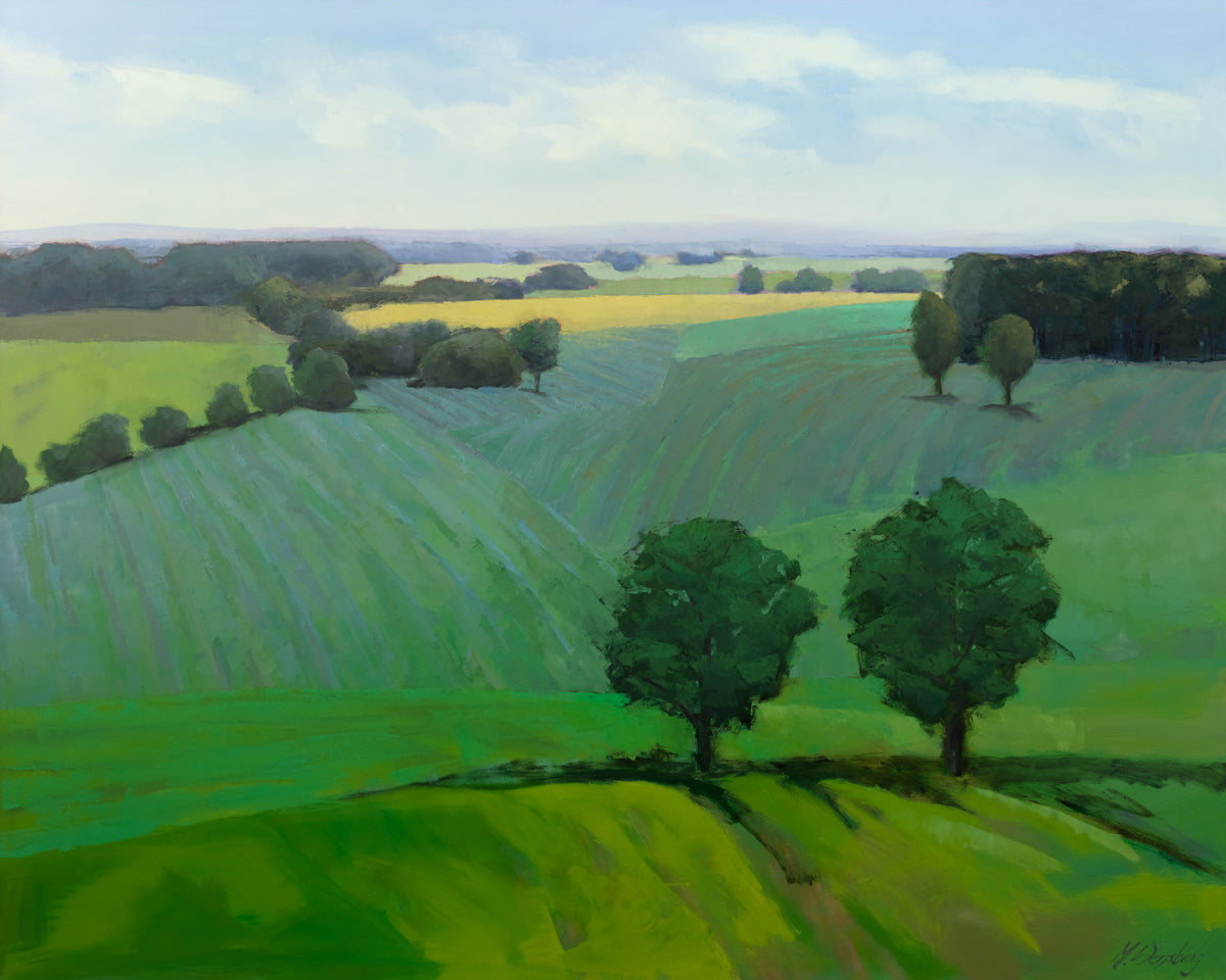 A landscape print by Molly Doe Wensberg.