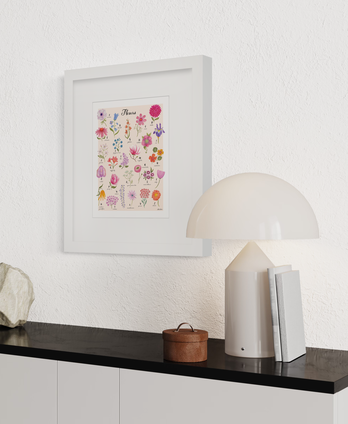 Floral Alphabet - Open Edition Paper Print