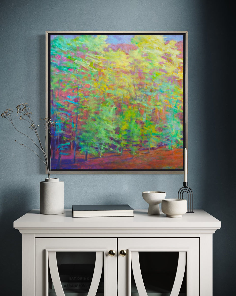 Forest in Greens and Mauves - Limited Edition Canvas Print