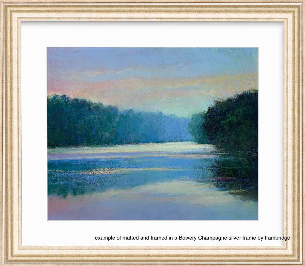 The Blue and Rose Lake - Original Painting
