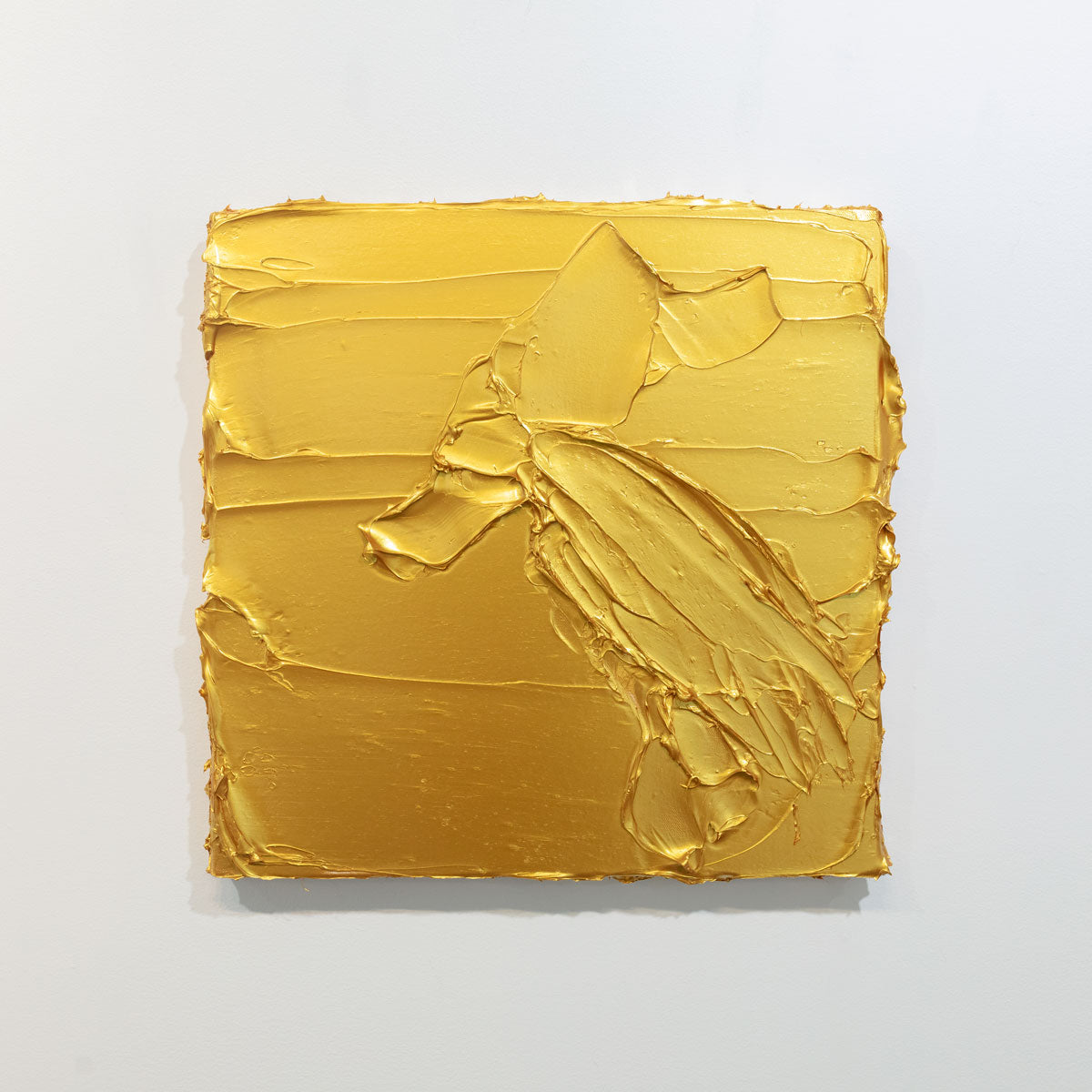 A golden textured painting by Teodora Guererra.