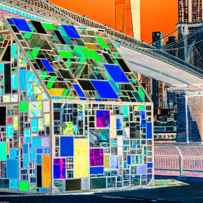 A multicolored urban photograph by Peter Mendelson. 